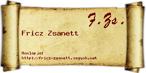 Fricz Zsanett névjegykártya