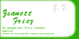 zsanett fricz business card